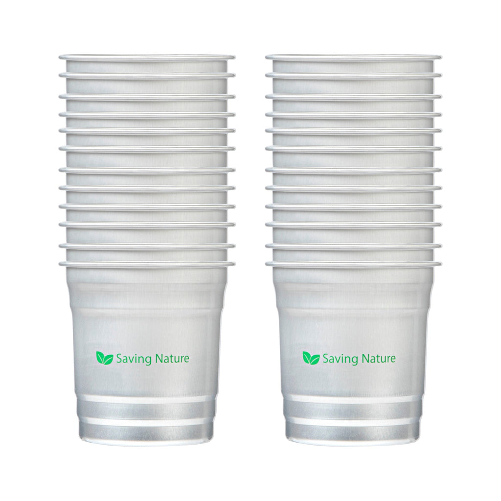 Saving Nature 10 oz Aluminum Drinking Cup - 3 1/2" x 3 1/2" x 3" - 100 count box