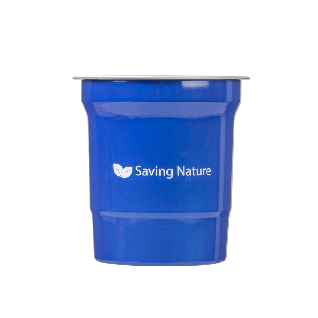 Saving Nature 16 oz Blue Aluminum Drinking Cup - 3 3/4" x 3 3/4" x 4" - 100 count box