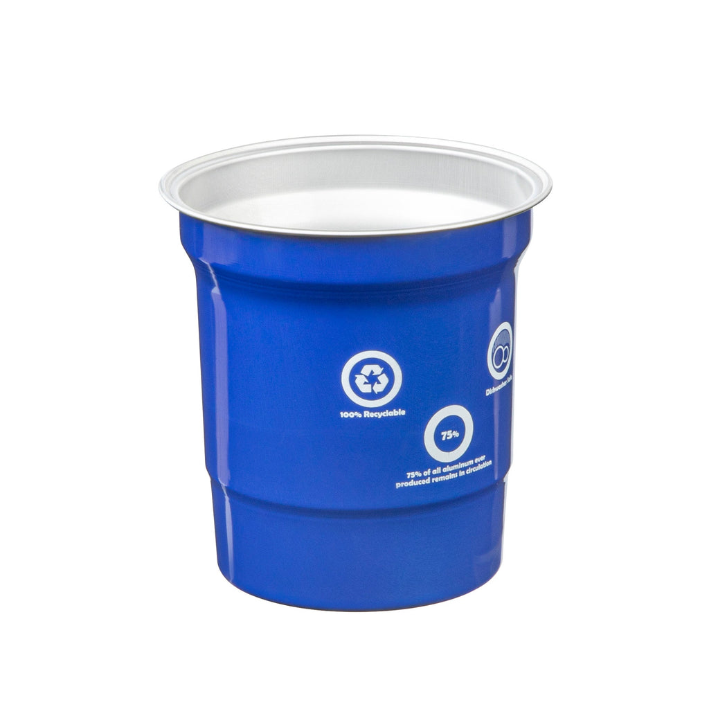 Saving Nature 16 oz Blue Aluminum Drinking Cup - 3 3/4" x 3 3/4" x 4" - 100 count box