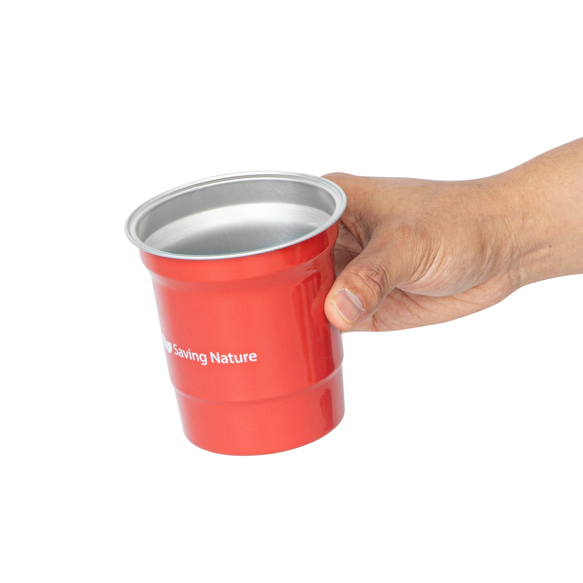 Saving Nature 16 oz Red Aluminum Drinking Cup - 3 3/4" x 3 3/4" x 4" - 10 count box