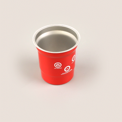 Saving Nature 16 oz Red Aluminum Drinking Cup - 3 3/4" x 3 3/4" x 4" - 10 count box