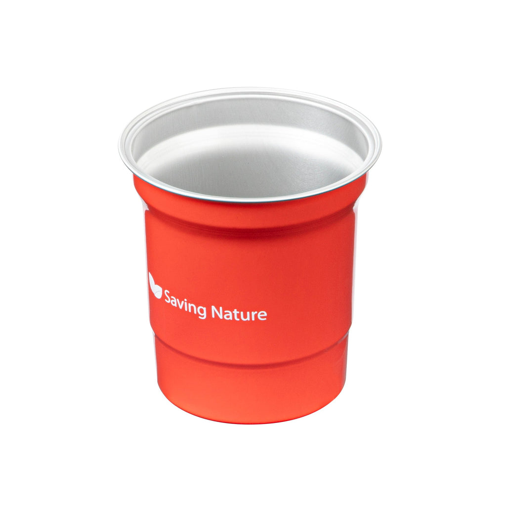 Saving Nature 16 oz Red Aluminum Drinking Cup - 3 3/4" x 3 3/4" x 4" - 10 count box