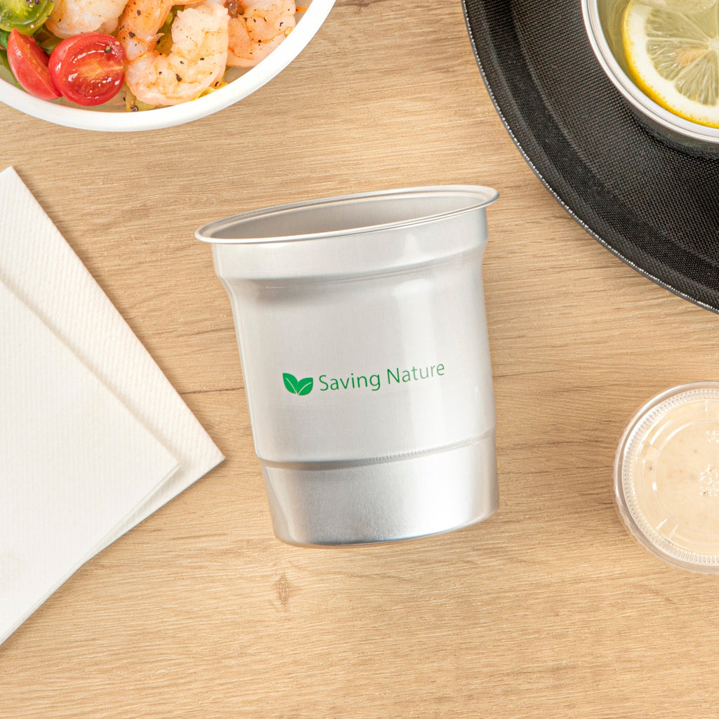 Saving Nature 16 oz Aluminum Drinking Cup - 3 3/4" x 3 3/4" x 4" - 10 count box