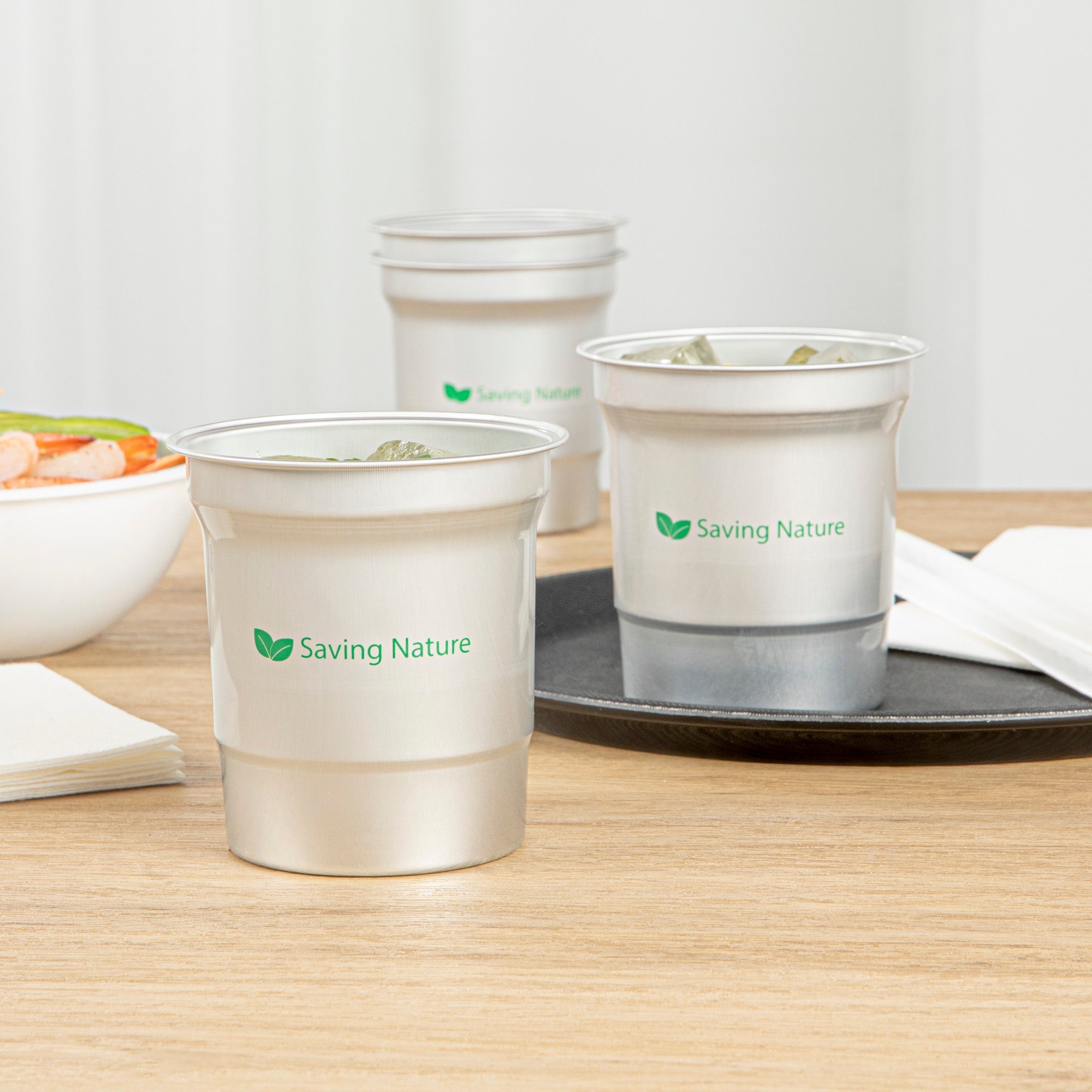Saving Nature 16 oz Aluminum Drinking Cup - 3 3/4" x 3 3/4" x 4" - 100 count box