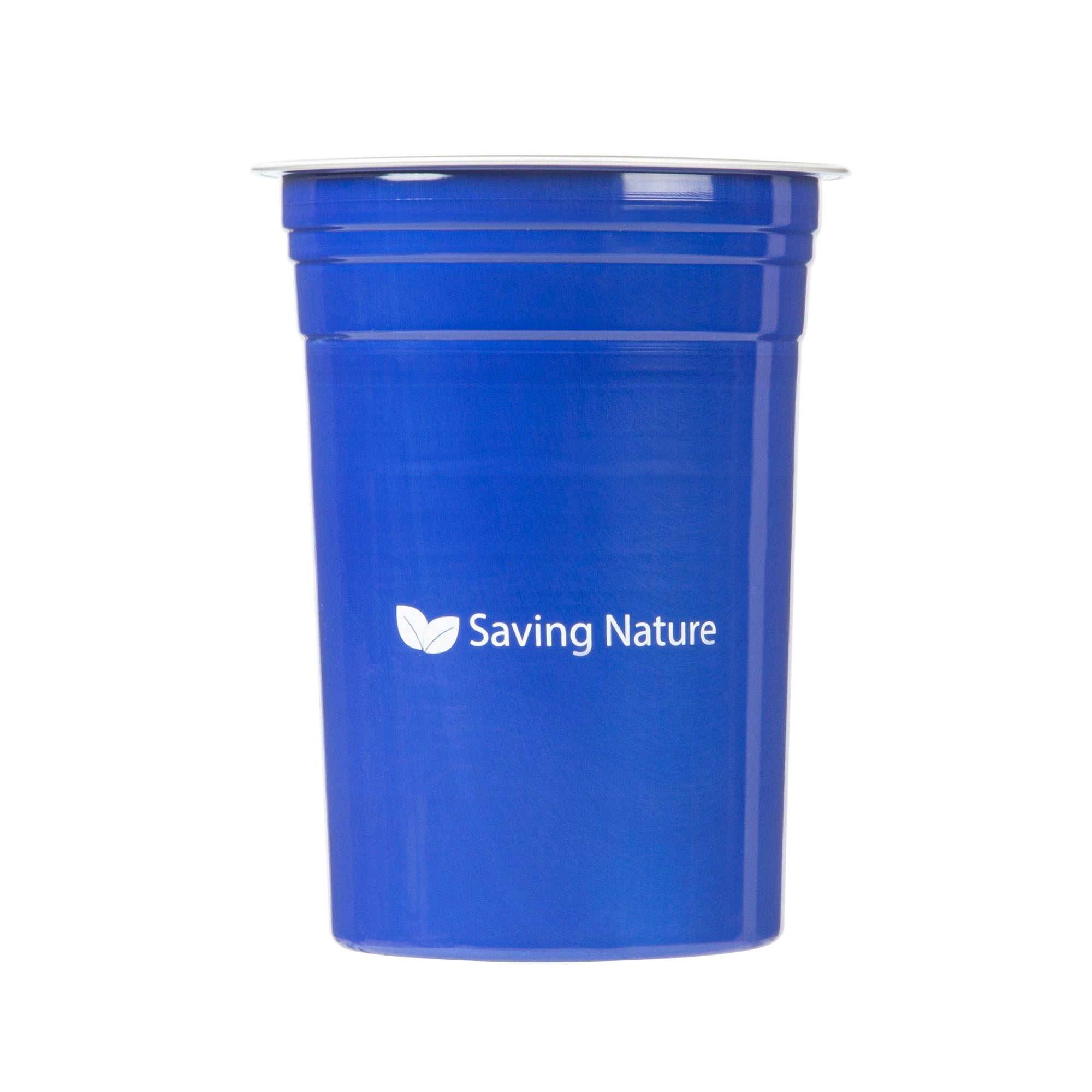 Saving Nature 20 oz Blue Aluminum Drinking Cup - 3 3/4" x 3 3/4" x 5" - 100 count box