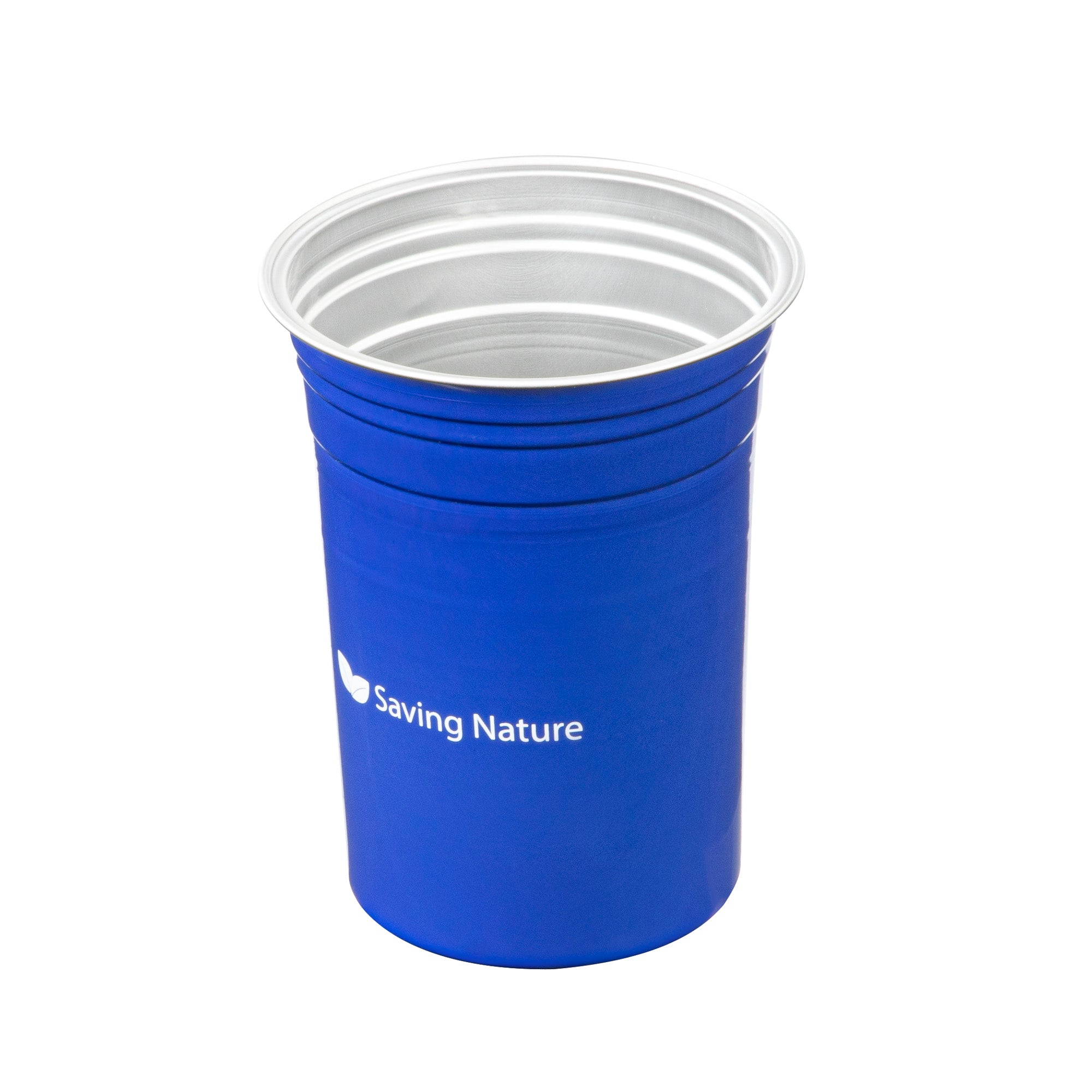 Saving Nature 20 oz Blue Aluminum Drinking Cup - 3 3/4" x 3 3/4" x 5" - 100 count box