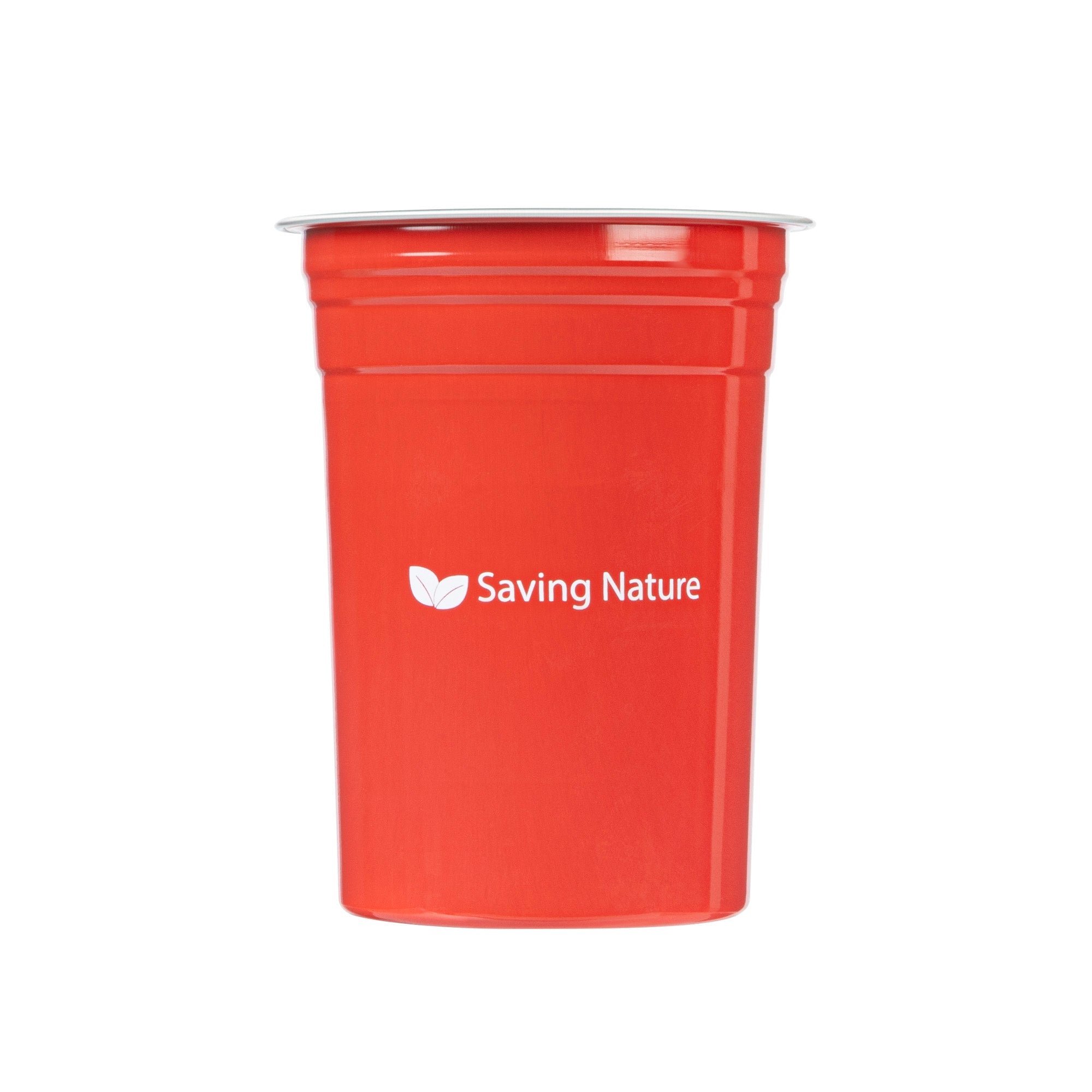 Saving Nature 20 oz Red Aluminum Drinking Cup - 3 3/4" x 3 3/4" x 5" - 100 count box