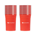 Saving Nature 20 oz Red Aluminum Drinking Cup - 3 3/4" x 3 3/4" x 5" - 10 count box