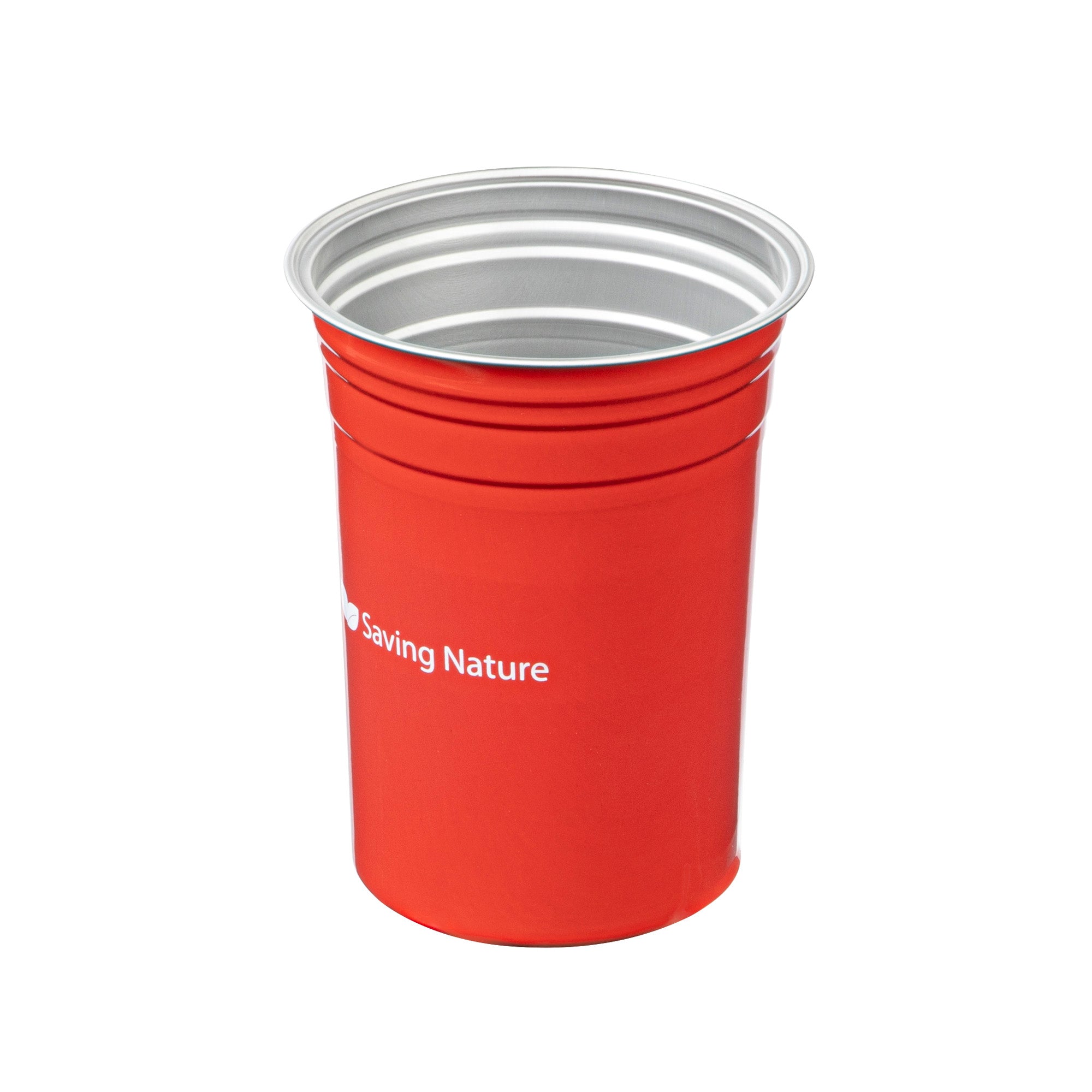 Saving Nature 20 oz Red Aluminum Drinking Cup - 3 3/4" x 3 3/4" x 5" - 10 count box