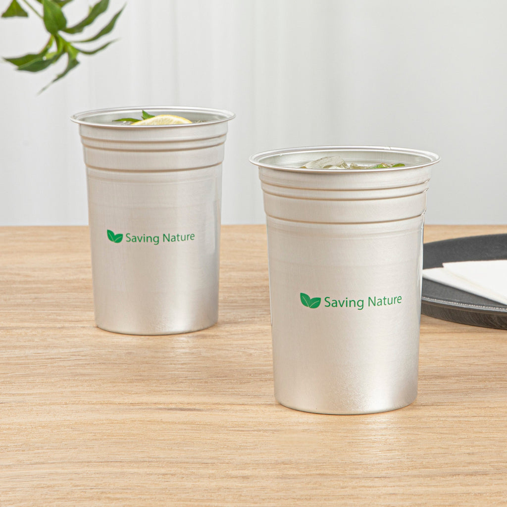Saving Nature 20 oz Aluminum Drinking Cup - 3 3/4" x 3 3/4" x 5" - 10 count box