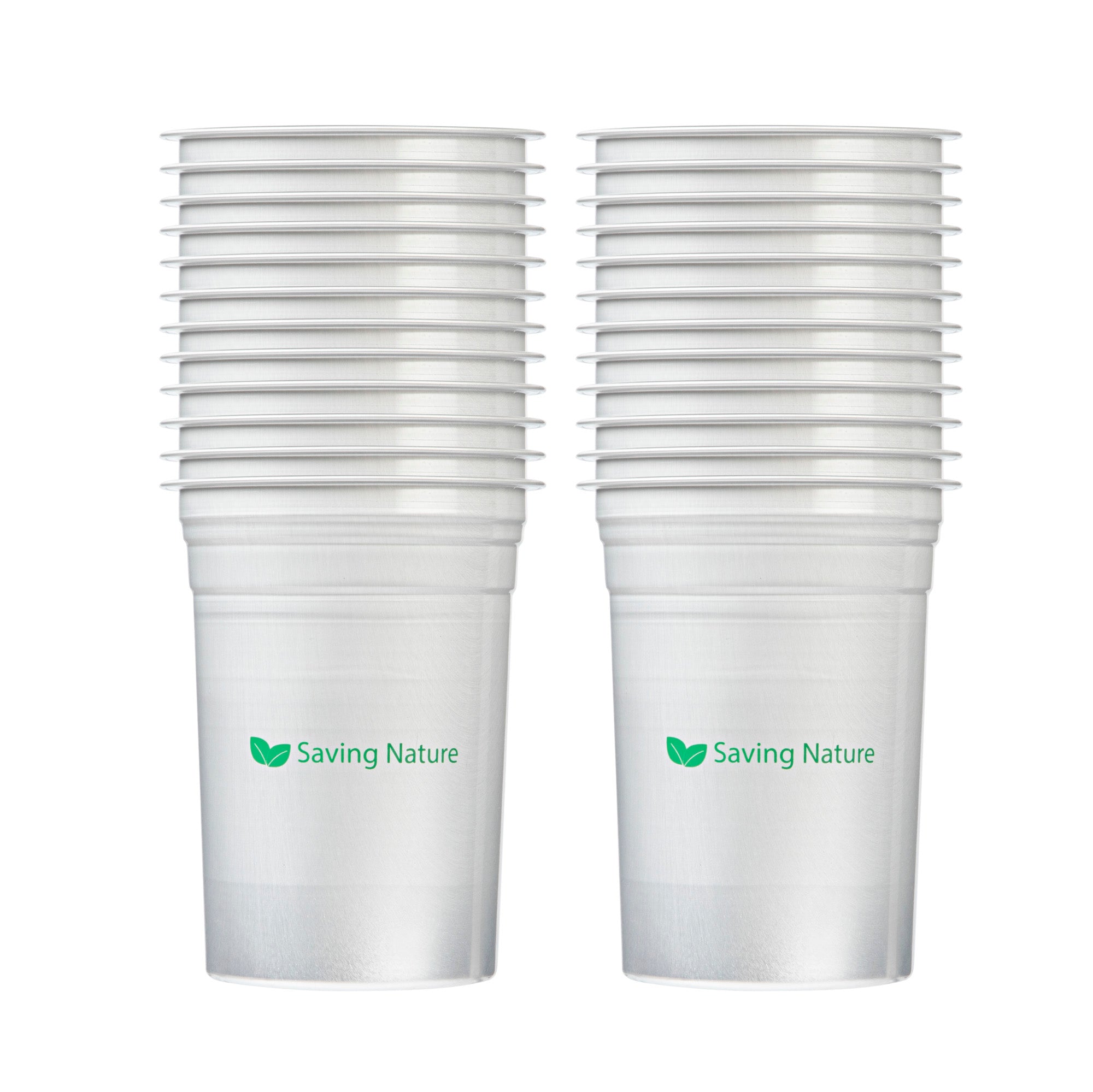 Saving Nature 20 oz Aluminum Drinking Cup - 3 3/4" x 3 3/4" x 5" - 100 count box
