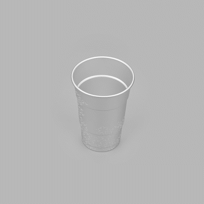 Saving Nature 16 oz Aluminum Color Changing Drinking Cup - 3 1/2'' x 3 1/2'' x 5'' - 48 count box