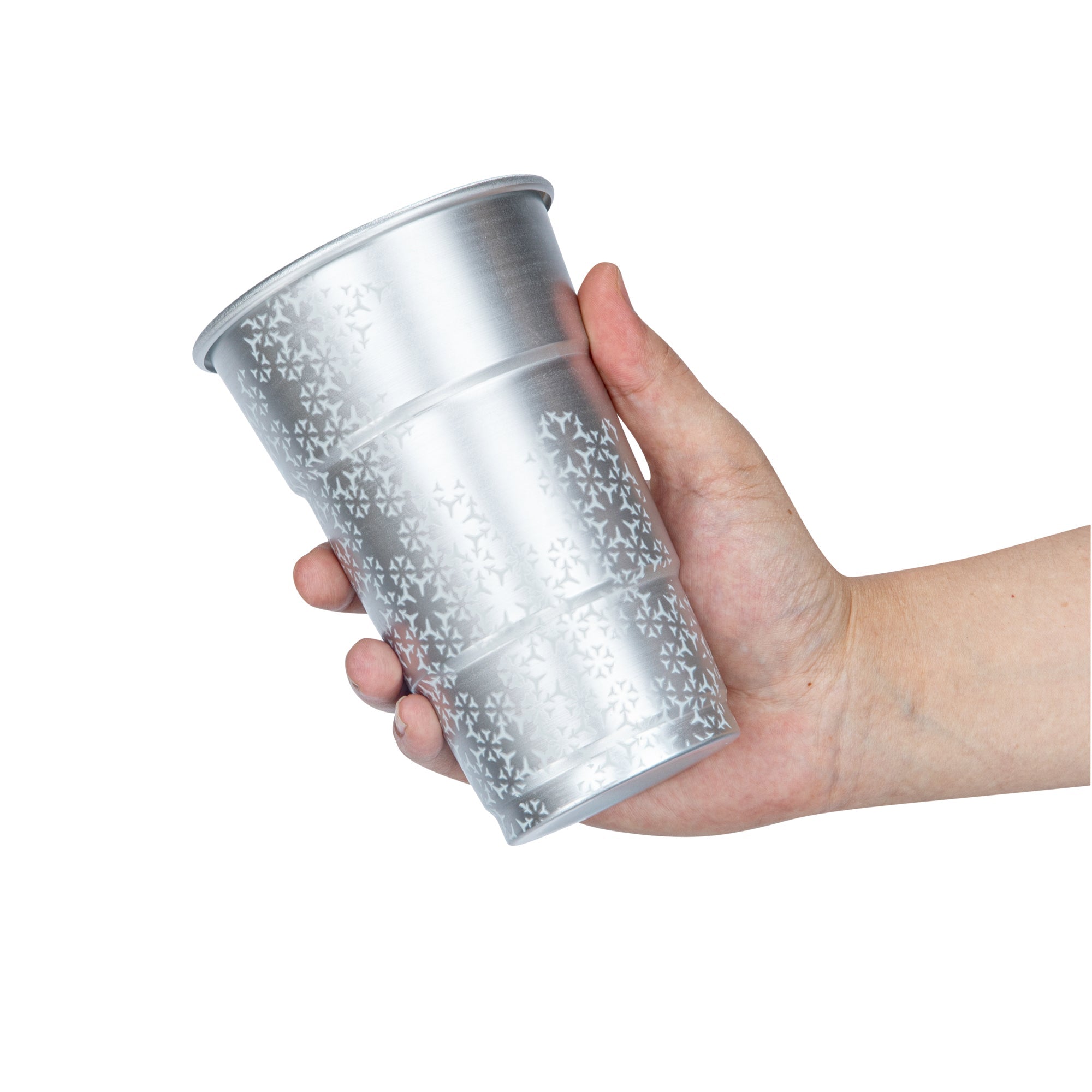 Saving Nature 20 oz Aluminum Color Changing Drinking Cup - 3 1/2'' x 3 1/2'' x 5 1/2'' - 4 count box