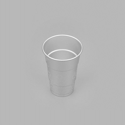 Saving Nature 20 oz Aluminum Color Changing Drinking Cup - 3 1/2'' x 3 1/2'' x 5 1/2'' - 4 count box