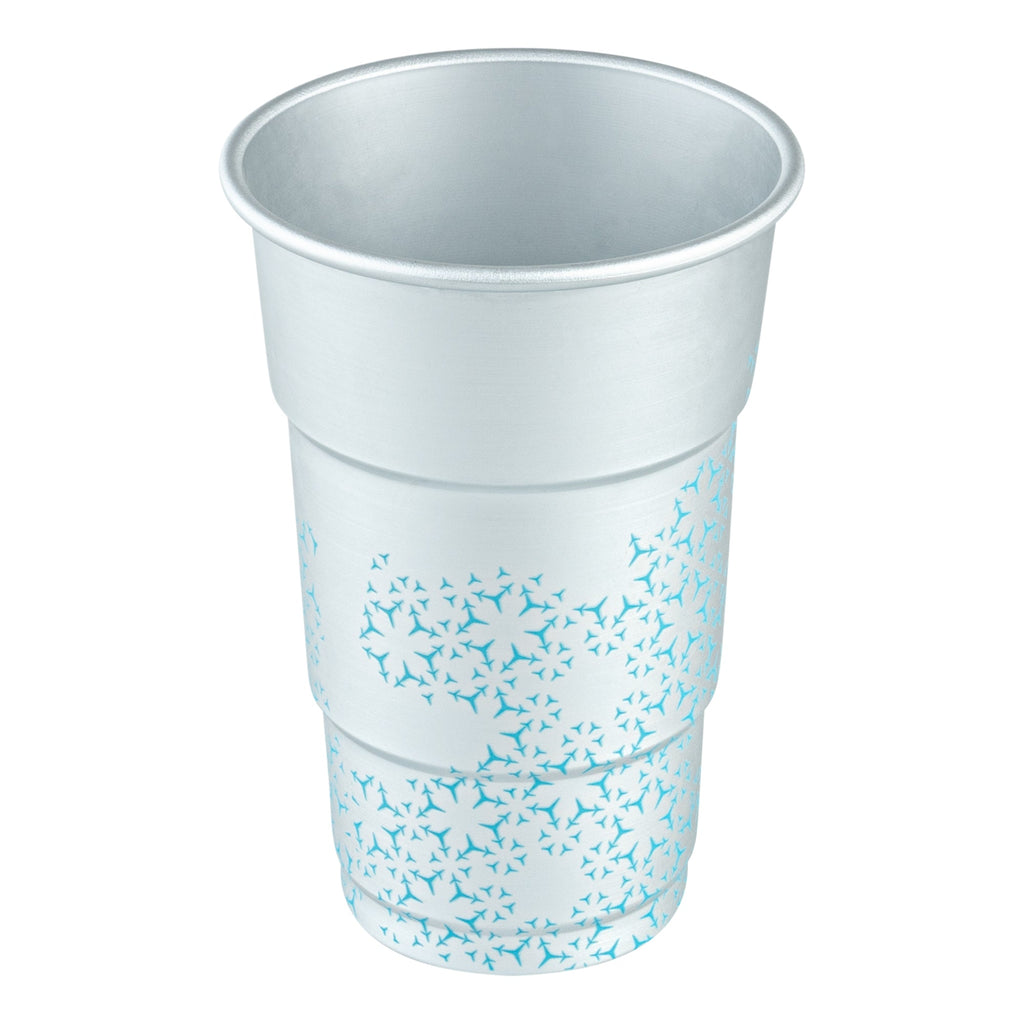 Saving Nature 20 oz Aluminum Color Changing Drinking Cup - 3 1/2'' x 3 1/2'' x 5 1/2'' - 4 count box