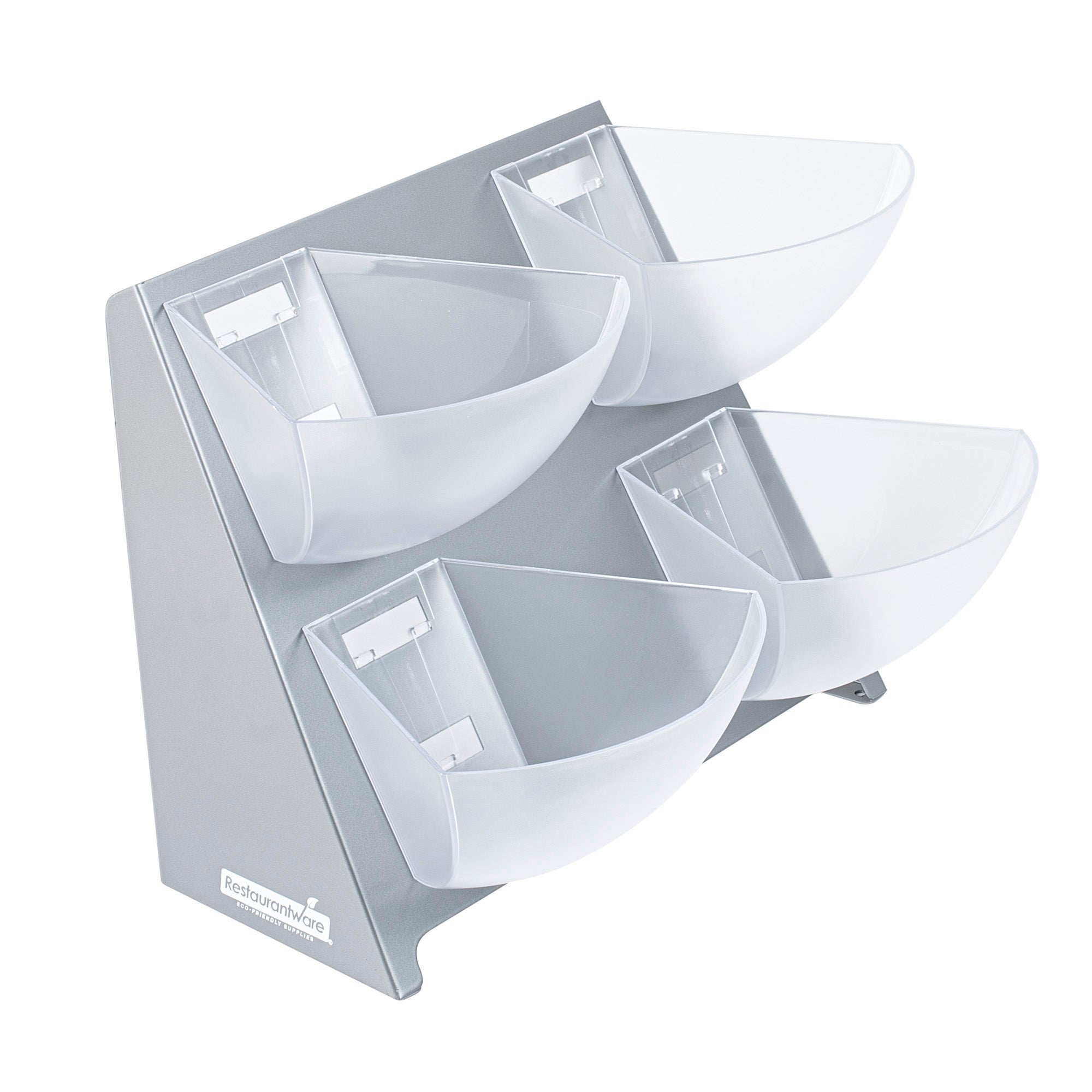 Met Lux Steel Condiment Holder - 4 Clear Bins - 15 1/2" x 10" x 10 1/2" - 1 count box