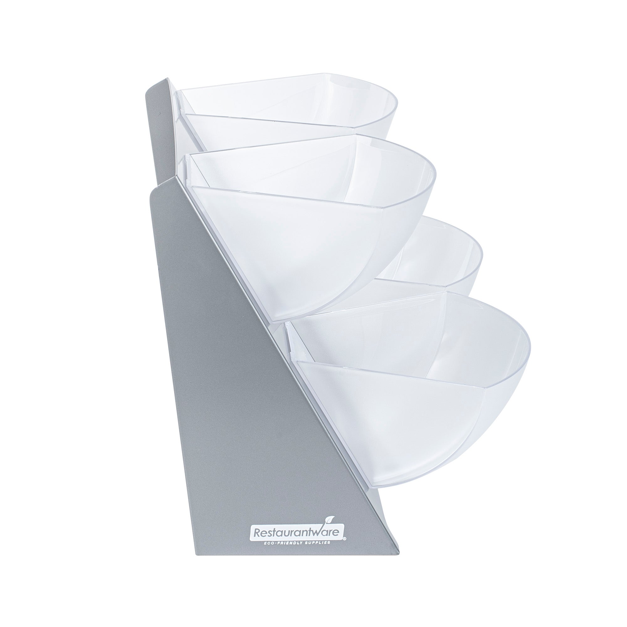 Met Lux Steel Condiment Holder - 4 Clear Bins - 15 1/2" x 10" x 10 1/2" - 1 count box
