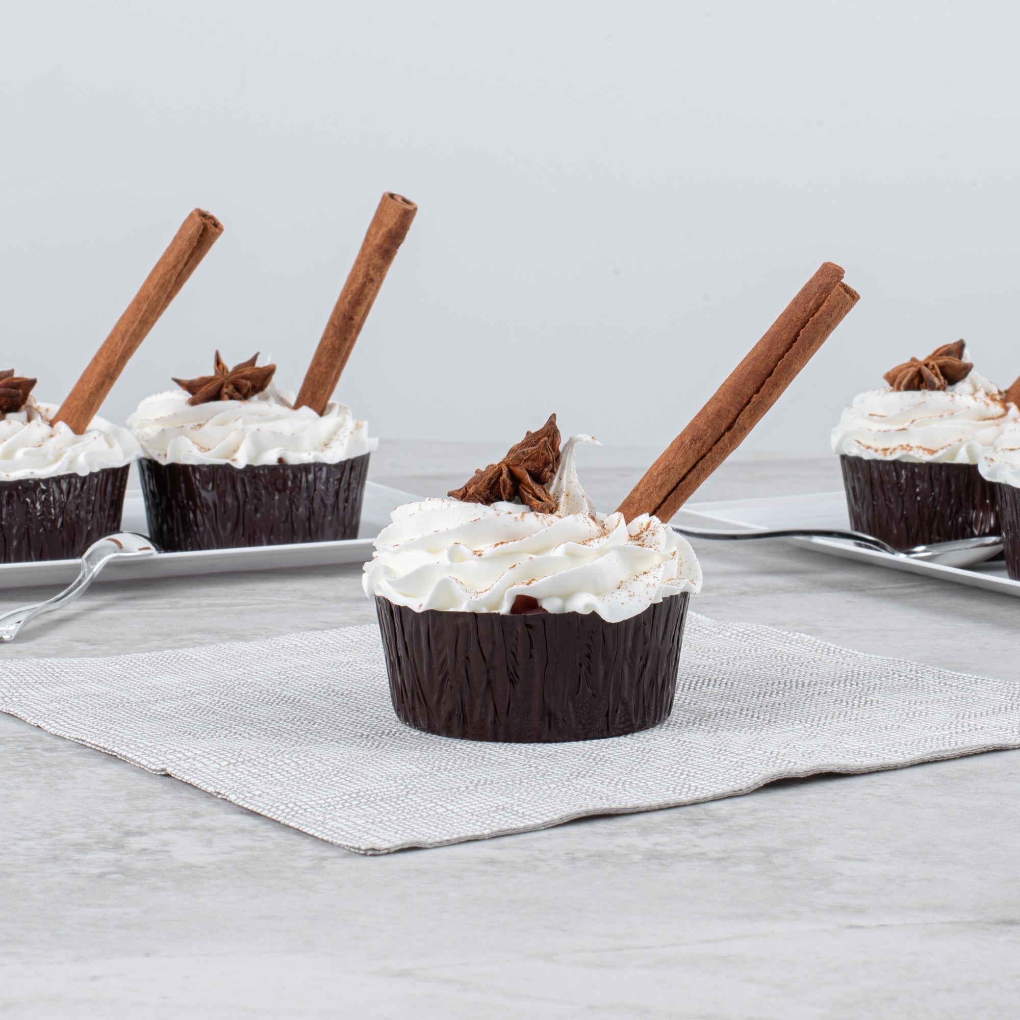 Pastry Tek 3 oz Round Brown Foil Ramekin Cup - 3/4" x 3/4" x 1/2" - 200 count box