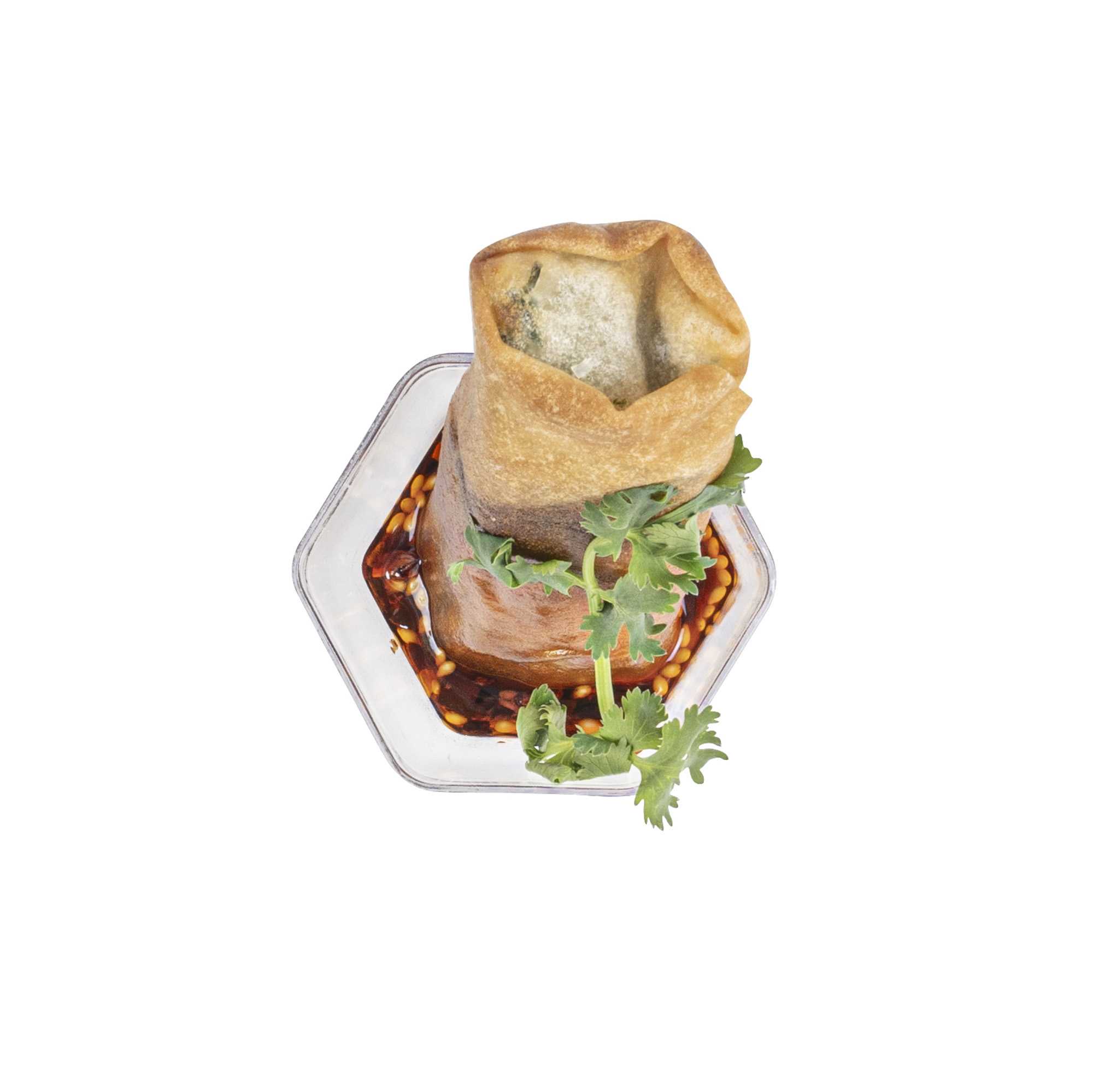 Mini Serve 2 oz Hexagon Clear Plastic Glass - 1 3/4" x 1 3/4" x 1 3/4" - 100 count box
