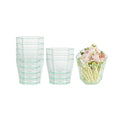 Mini Serve 2 oz Hexagon Seagreen Plastic Glass - 1 3/4" x 1 3/4" x 1 3/4" - 100 count box