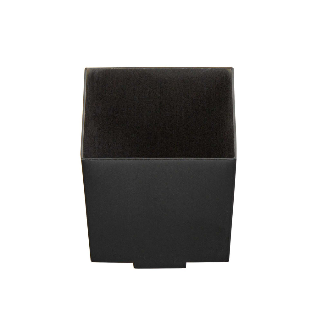 Mini Serve 3 oz Square Black Plastic Quadrato Cup - 1 3/4" x 1 1/2" x 1 3/4" - 100 count box