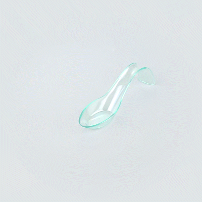 Mini Serve Seagreen Plastic Stiletto Spoon - 5" x 1/2" x 1 1/4" - 100 count box