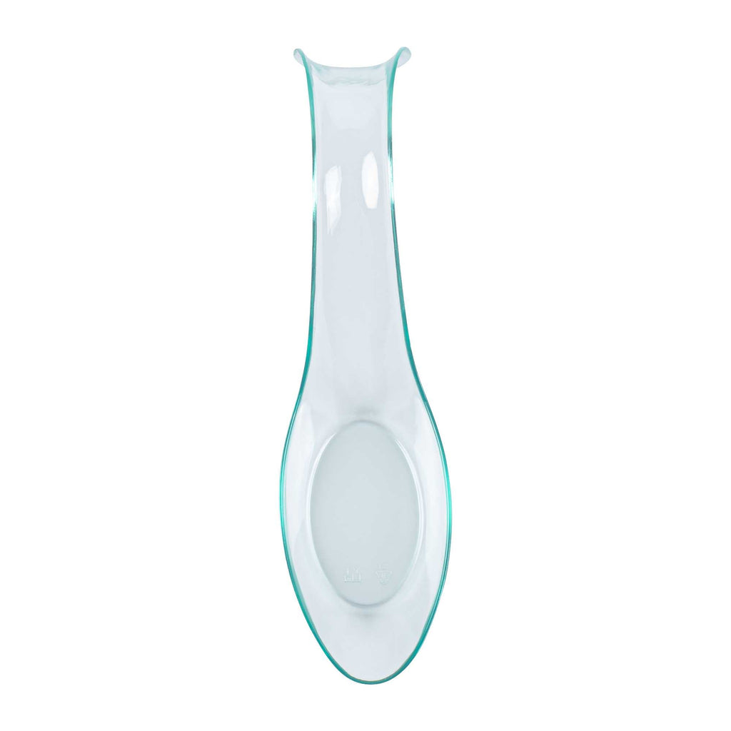 Mini Serve Seagreen Plastic Stiletto Spoon - 5" x 1/2" x 1 1/4" - 100 count box