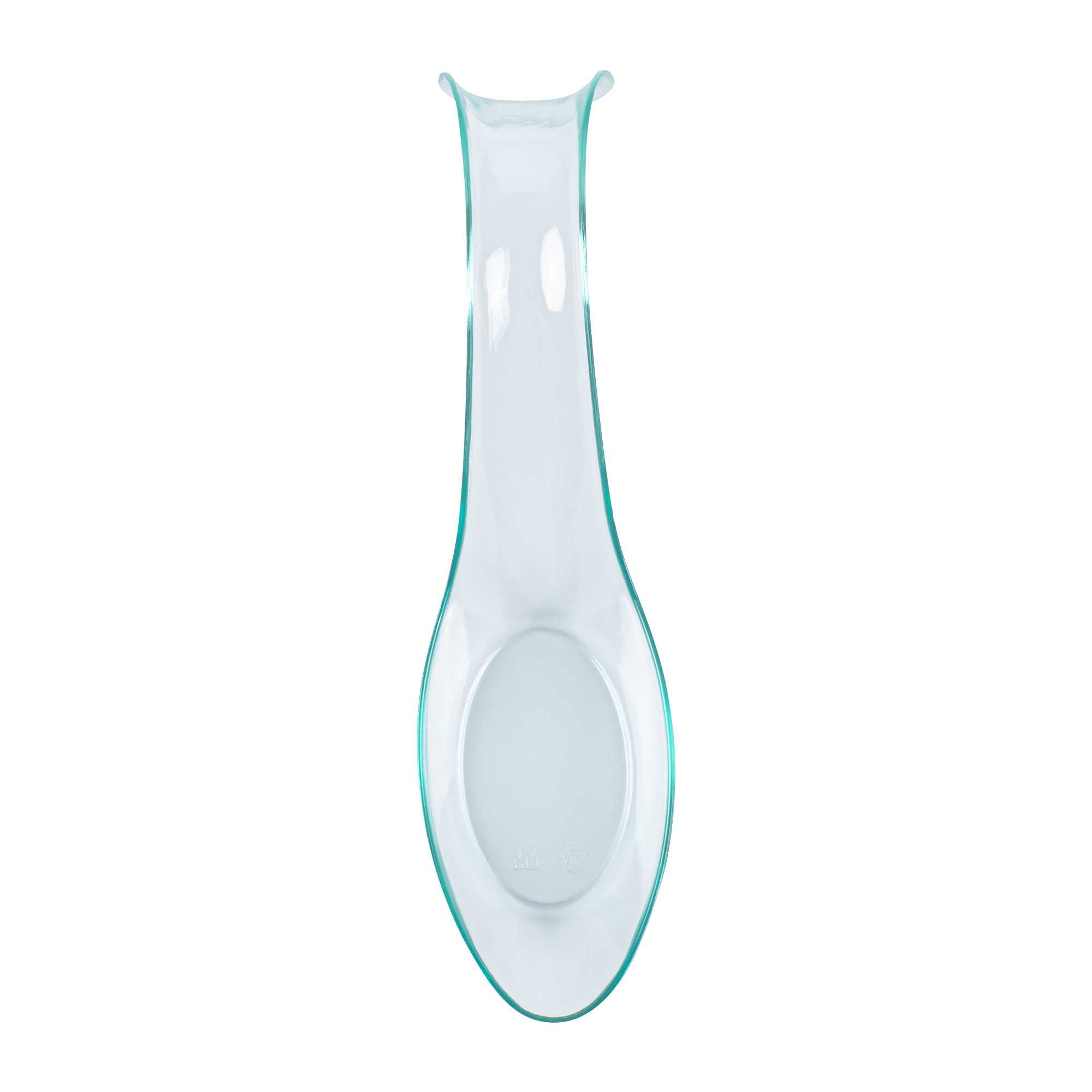 Mini Serve Seagreen Plastic Stiletto Spoon - 5" x 1/2" x 1 1/4" - 100 count box