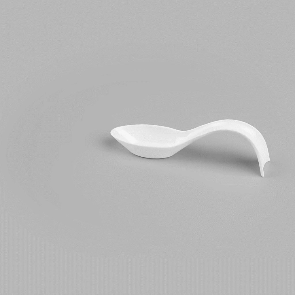 Mini Serve White Plastic Stiletto Spoon - 5" x 1/2" x 1 1/4" - 100 count box
