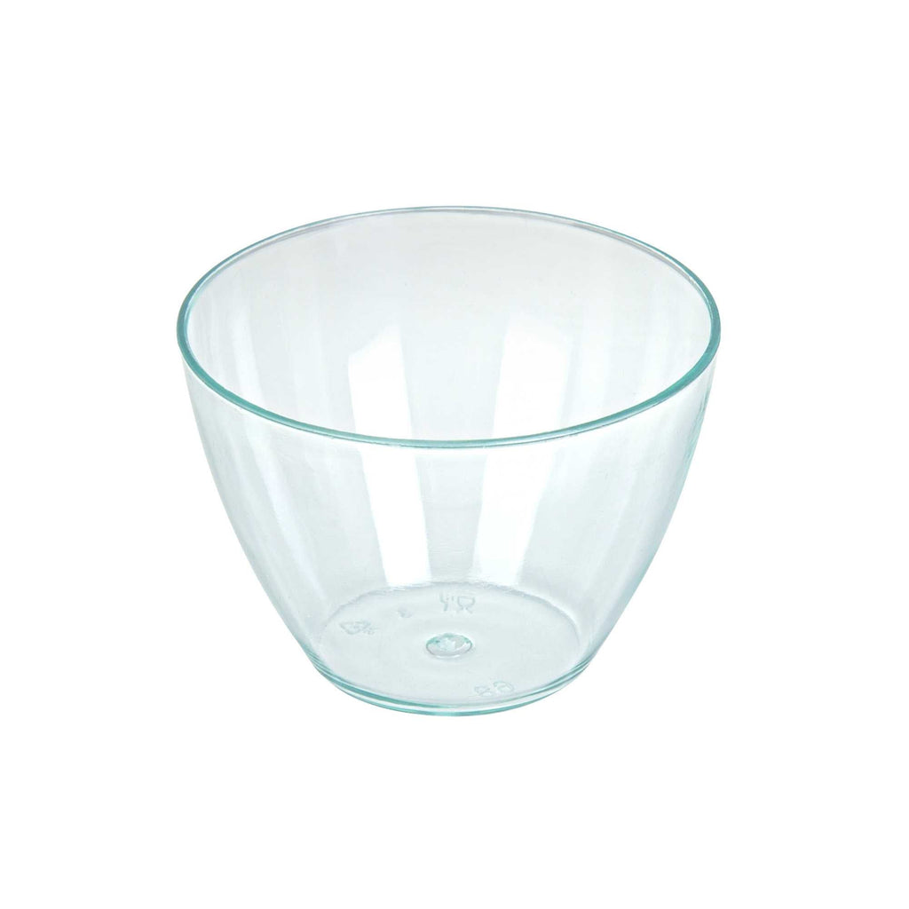 Mini Serve 2 oz Round Seagreen Plastic Mini Tasting Bowl - 2" x 2" x 1 1/2" - 100 count box