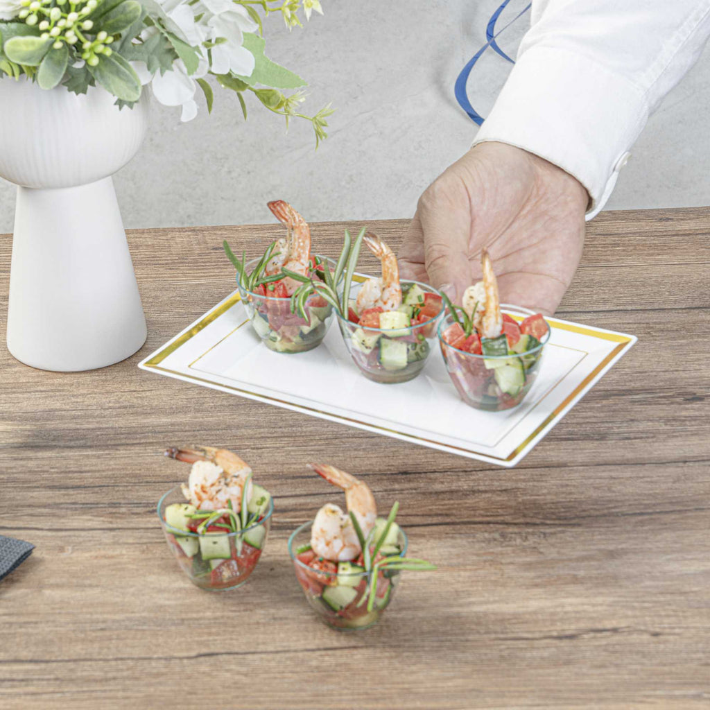 Mini Serve 3 oz Round Seagreen Plastic Mini Tasting Bowl - 2" x 2" x 1 1/2" - 20 count box