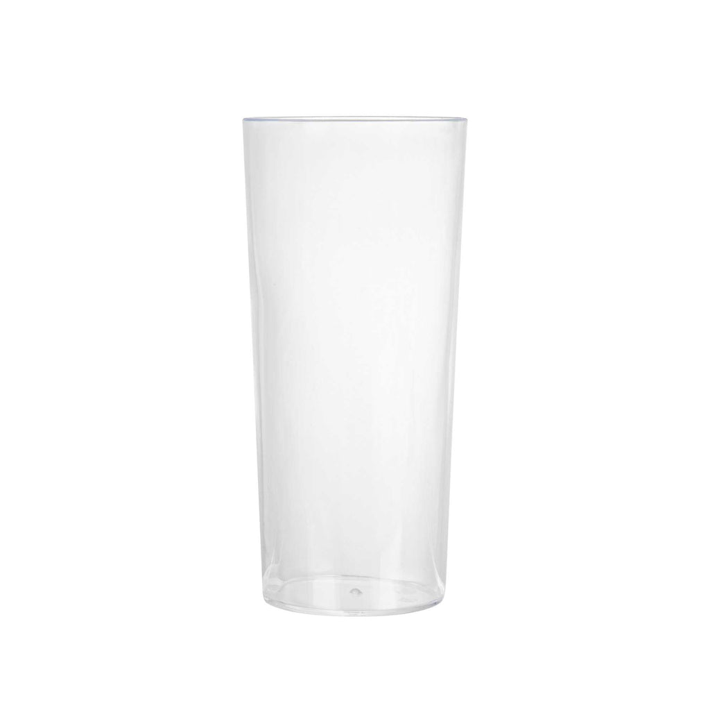 Bev Tek 5 oz Round Clear Plastic Cannello Cocktail Glass - 1 3/4" x 1 3/4" x 4" - 100 count box