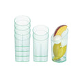 Mini Serve 3 oz Round Seagreen Plastic Incline Shot Glass - 2" x 2" x 3 1/4" - 20 count box