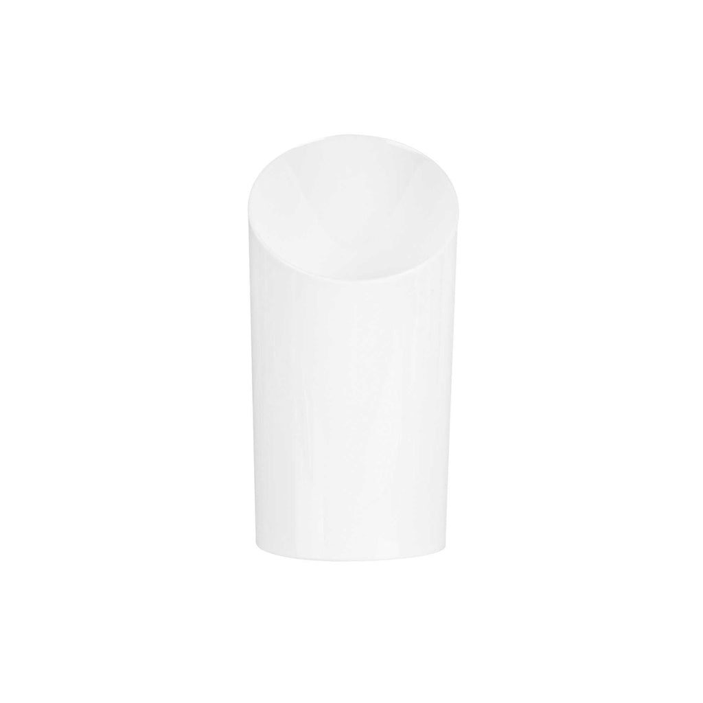 Mini Serve 3 oz Round White Plastic Incline Shot Glass - 2" x 2" x 3 1/4" - 20 count box