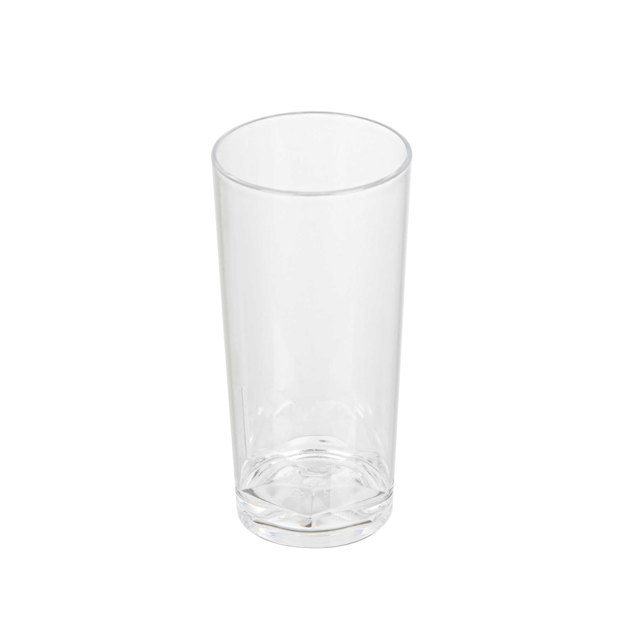 Mini Serve 2 oz Round Clear Plastic Cannello Shot Glass - 1 1/2" x 1 1/2" x 3" - 20 count box
