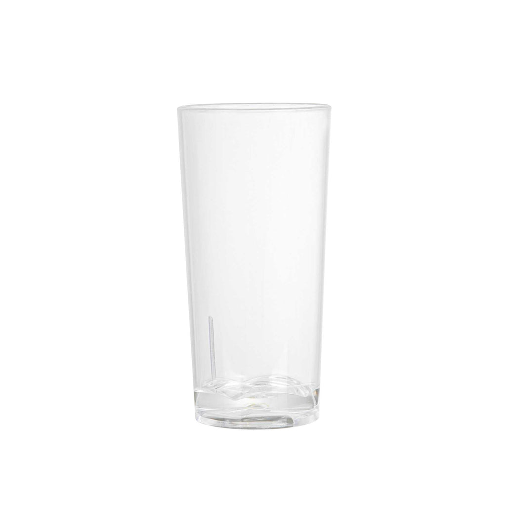 Mini Serve 2 oz Round Clear Plastic Cannello Shot Glass - 1 1/2" x 1 1/2" x 3" - 20 count box