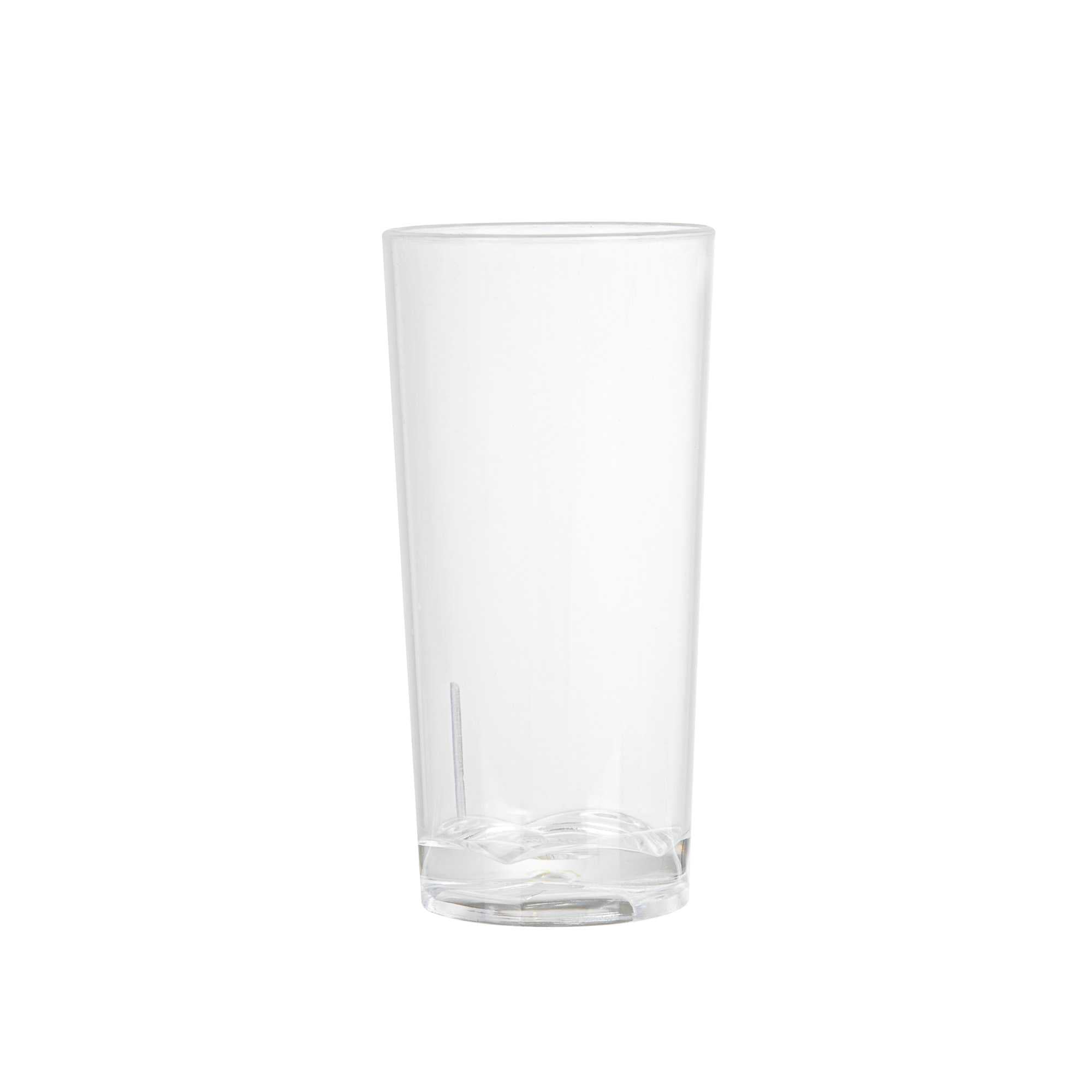 Mini Serve 2 oz Round Clear Plastic Cannello Shot Glass - 1 1/2" x 1 1/2" x 3" - 20 count box