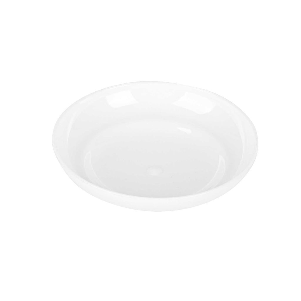 Mini Serve Round White Plastic Mini Rotondo Plate - 3 1/4" x 3 1/4" x 3/4" - 25 count box