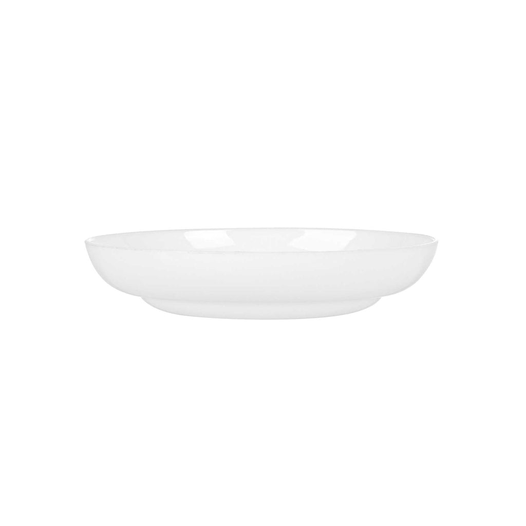 Mini Serve Round White Plastic Mini Rotondo Plate - 3 1/4" x 3 1/4" x 3/4" - 25 count box