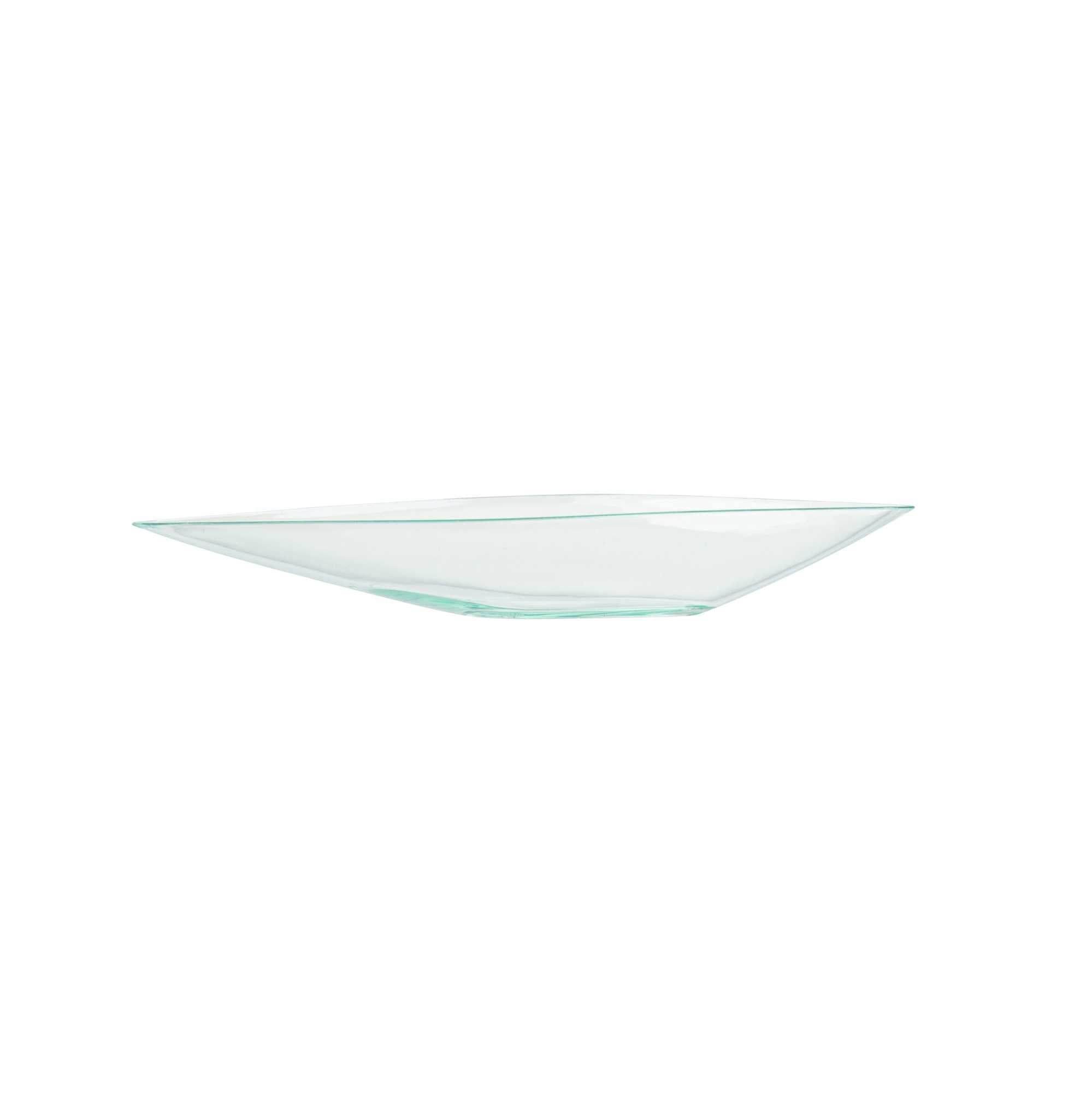 Mini Serve Diamond Seagreen Plastic Canoe Dish - 5" x 1 1/2" x 3/4" - 100 count box