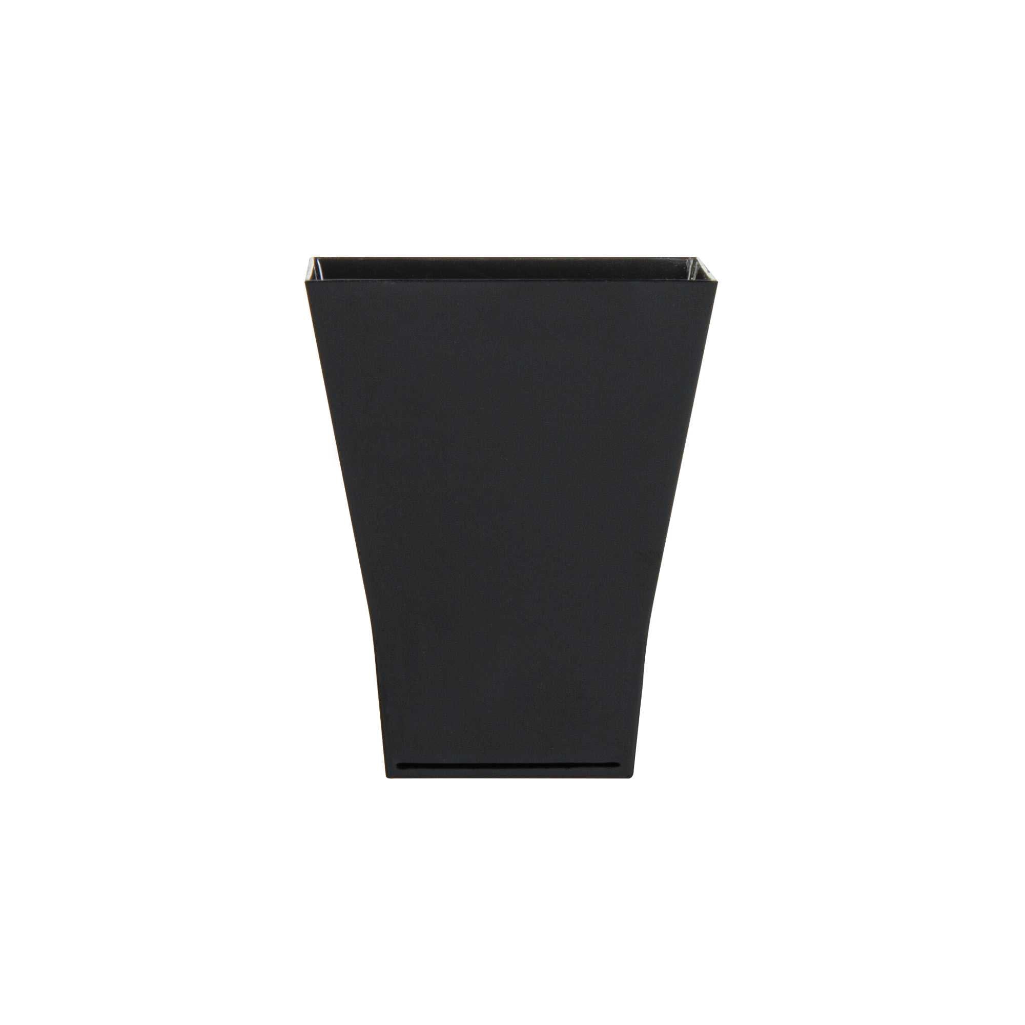 Mini Serve 2 oz Square Black Plastic Bonito Cup - 1 3/4" x 1 3/4" x 2 1/4" - 100 count box
