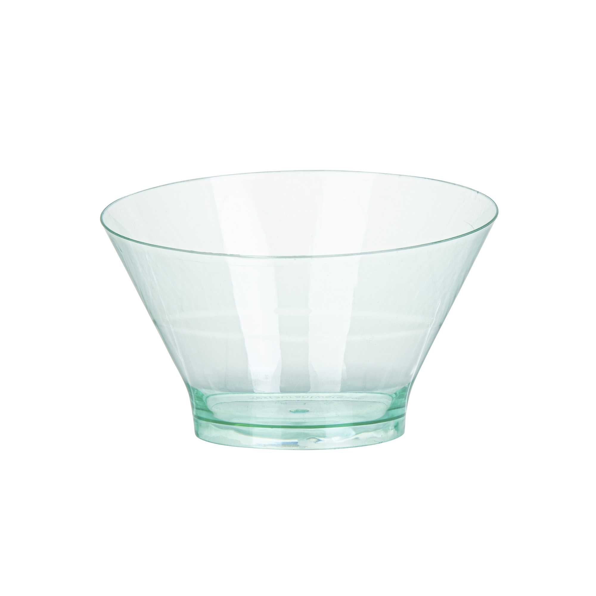 Mini Serve 7 oz Round Seagreen Plastic Incline Bowl - 4 1/4" x 4 1/4" x 2 3/4" - 20 count box