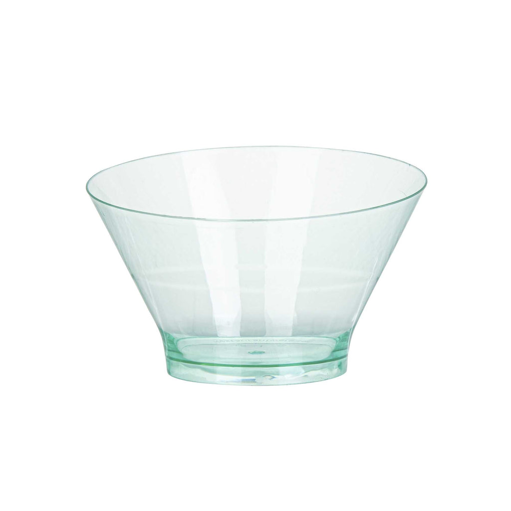 Mini Serve 7 oz Round Seagreen Plastic Incline Bowl - 4 1/4" x 4 1/4" x 2 3/4" - 100 count box