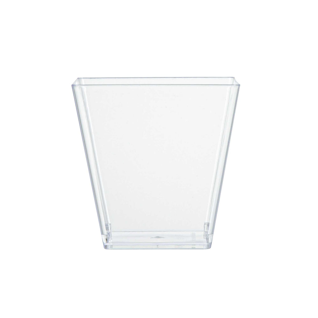 Mini Serve 8 oz Square Clear Plastic Large Kova Cup - 2 3/4" x 2 3/4" x 2 3/4" - 20 count box