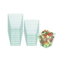 Mini Serve 8 oz Square Seagreen Plastic Large Kova Cup - 2 3/4" x 2 3/4" x 2 3/4" - 20 count box