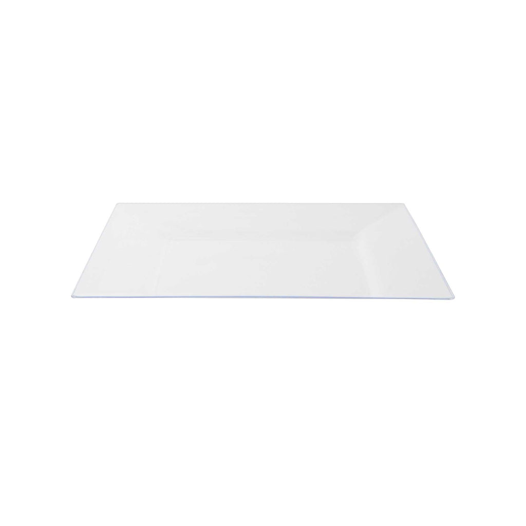 Maxi Serve Square Clear Plastic Modern Plate - 9 1/2" x 9 1/2" x 1/2" - 100 count box