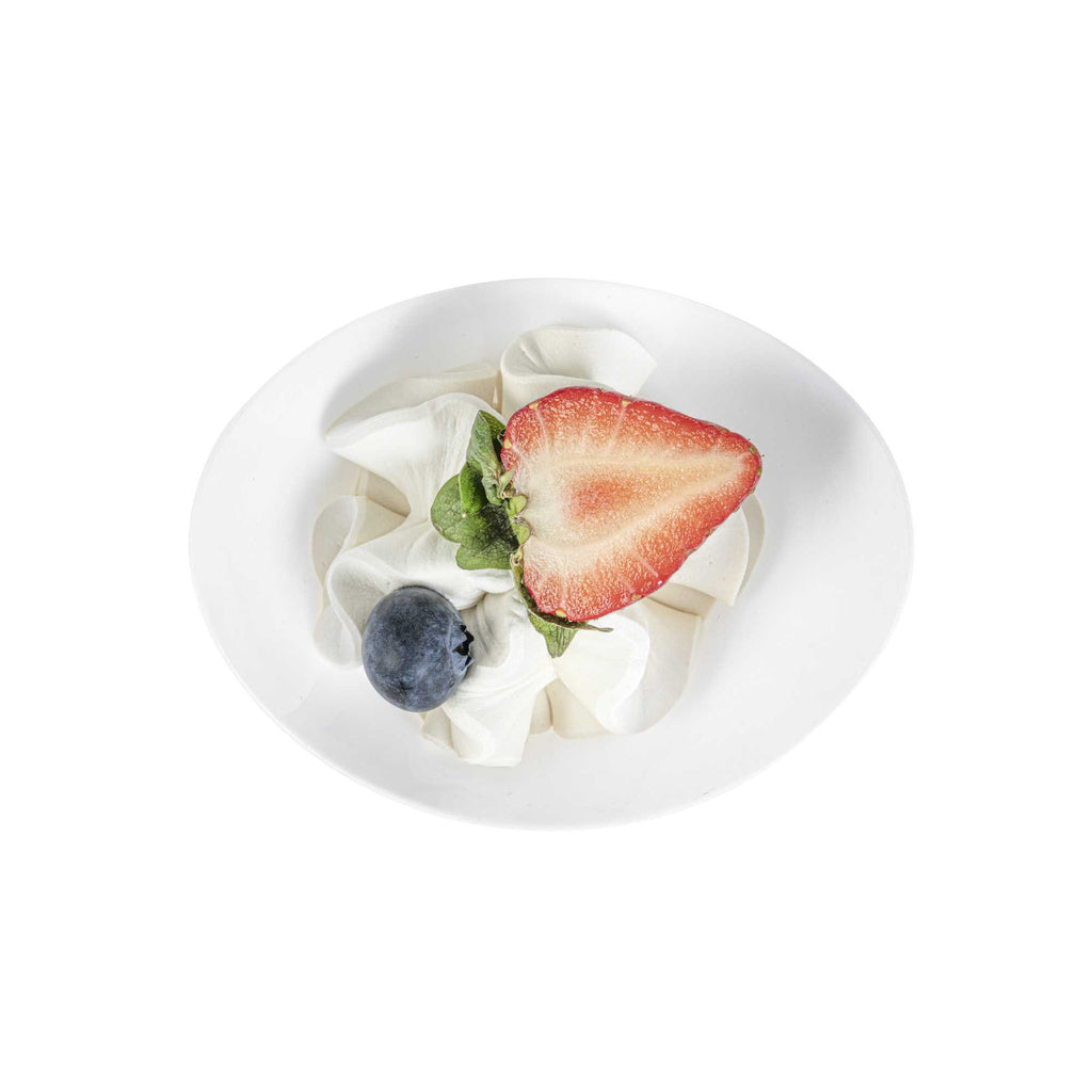 Mini Serve 2 oz Oval White Plastic Alato Tasting Dish - 3 1/2" x 2 3/4" x 1 3/4" - 100 count box