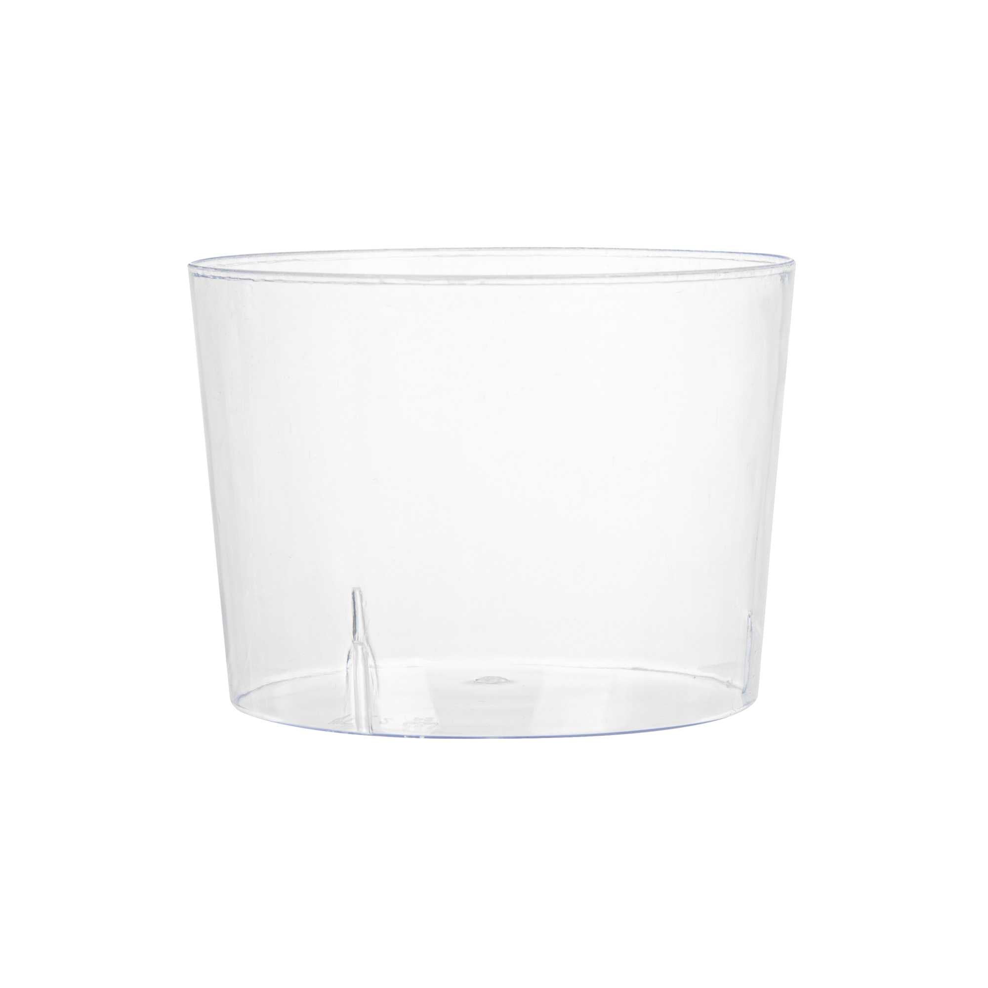 Mini Serve 6 oz Round Clear Plastic Cylindro Cup - 2 1/4" x 2 1/4" x 3" - 20 count box