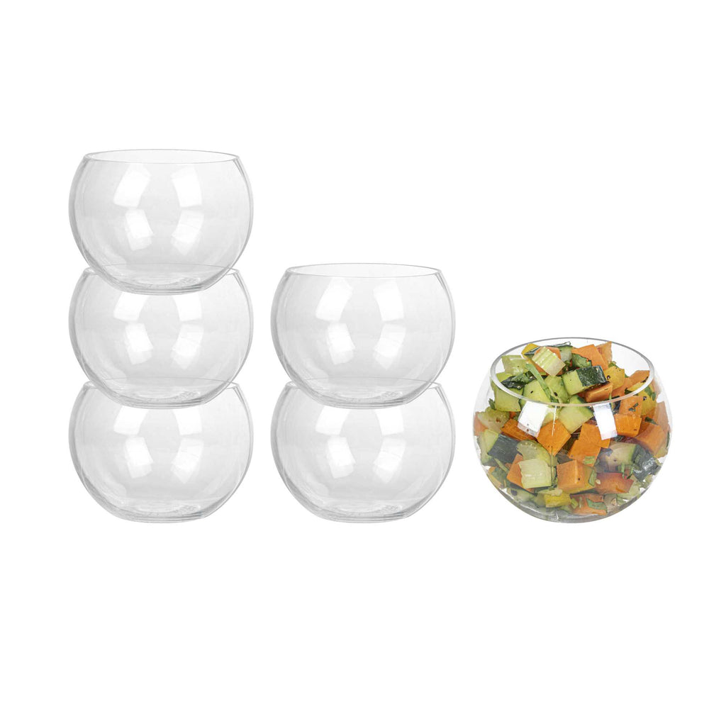 Mini Serve 4 oz Sphere Clear Plastic Cup - 2 3/4" x 2 3/4" x 2 1/4" - 100 count box