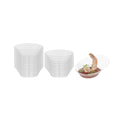 Mini Serve Oval Clear Plastic Ellipse Dish - 4" x 3" x 1 1/4" - 100 count box